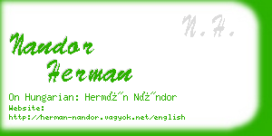 nandor herman business card